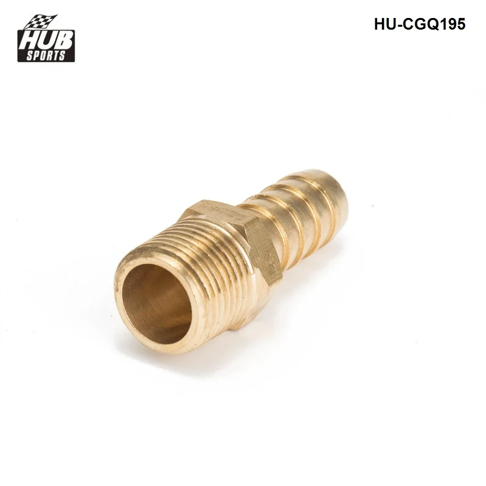 Мужской прямой штуцер 1/2 дюйма шланг ID - 3/8 NPT Латунный фитинг для турботопливного