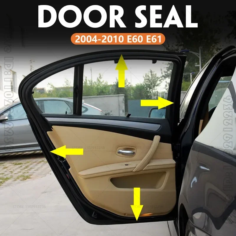 Фото Для 2004-2010 E60 E61 BMW 525i 528i 530i 535i 545i 550i M5 резиновое уплотнение передней двери 51217033787 №1