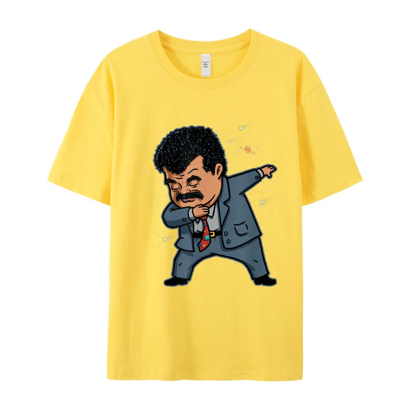 Female Latest Tops &amp Tees Round Neck Summer Pure Cotton Tshirts Birthday Neil deGrasse Tyson Dabbing Through Tee Shirts