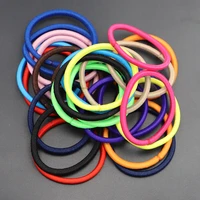 new fashion girls candy colors rubber hair bands nylon elastic children ponytail headband scrunchie accessories wholesale 50pcs