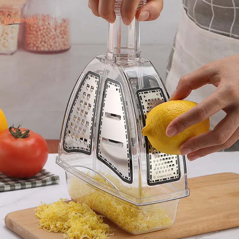 

Premium All-in-One Slicer & Grater,3 Blades Meet All Cooking Needs! Grate,Slice,Shred. Stainless Steel, Rustproof & Razor-Sharp.