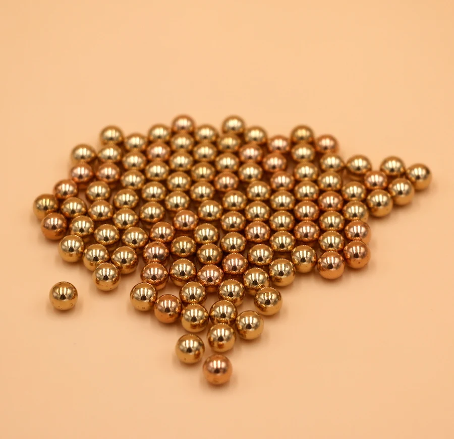 

1/4'' ( 6.35mm ) Precision Brass Solid Bearing Balls ( H62 ) For Valves, Furniture Rails, Safety Switches and Heating Units