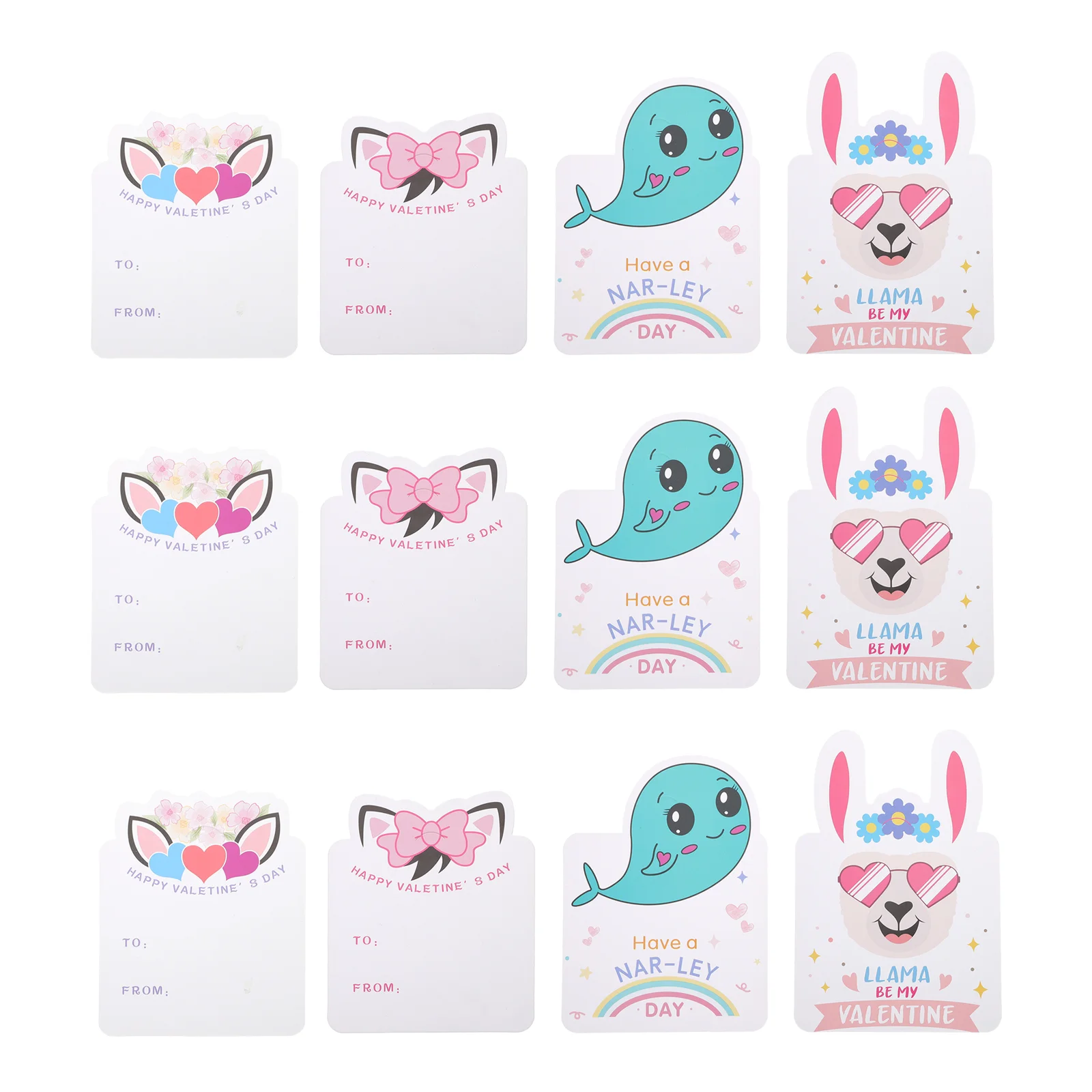

Holiday Message Cards Bulk Pencils Kids Blessing Cards Bulk Cards Kids Children's Greeting Card Animal Party Note Cards