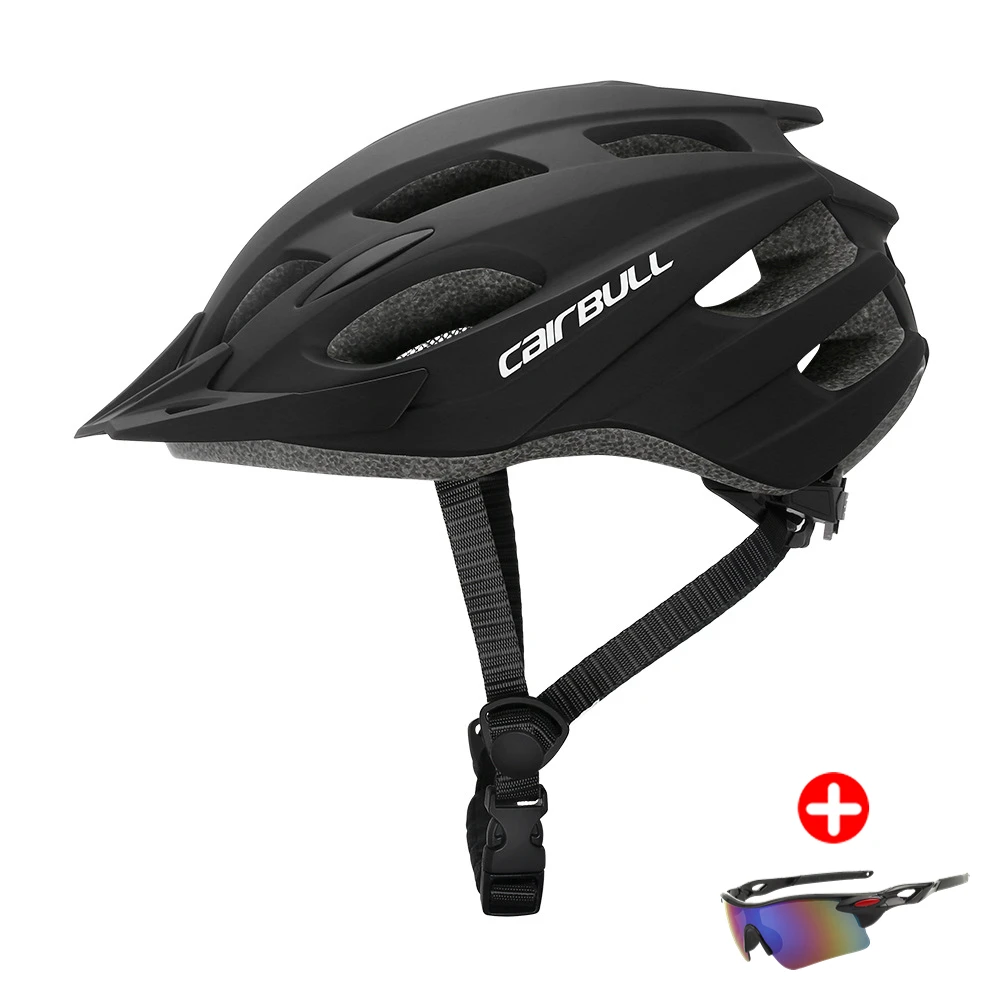 

Mountain Road Bike Helmet Removable Brim Lightweight Comfortable Sports Leisure Riding Helmet With Tail Light Gift Glasses