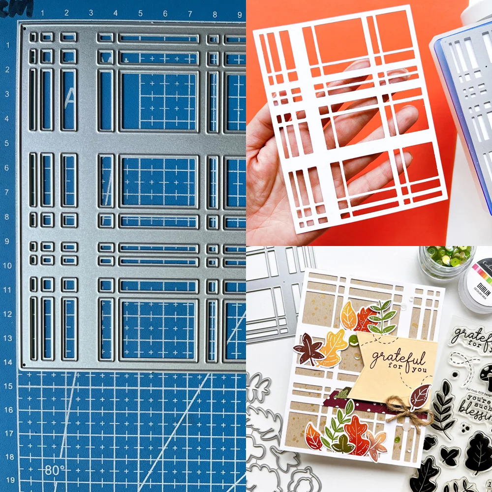 Lucky Goddess Metal Cutting Dies Criss Cross Panel Diy Scrapbooking Photo Album Decorative Embossing Paper Card Crafts