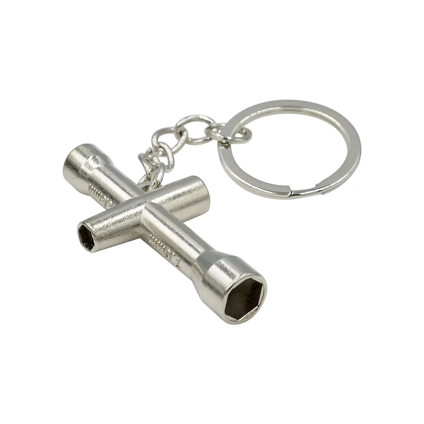 Metal M2 M2.5 M3 M4 / 4mm 5mm 5.5mm 7mm Nut cross wrench keychain Metal M2 M2.5 M3 M4 / 4mm 5mm 5.5mm 7mm Nut cross wrench keychain