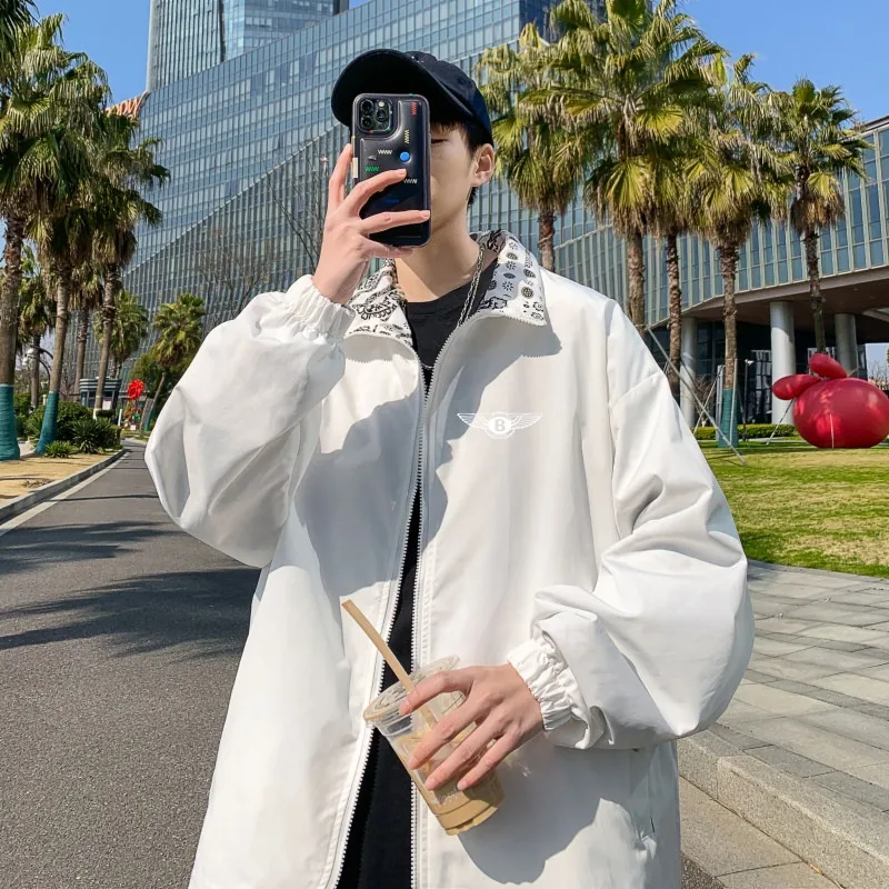 

Куртка Varsity Мужская, ветровка, Двусторонняя одежда, куртки, мужская бейсбольная куртка, уличная одежда в стиле хип-хоп, однотонная куртка