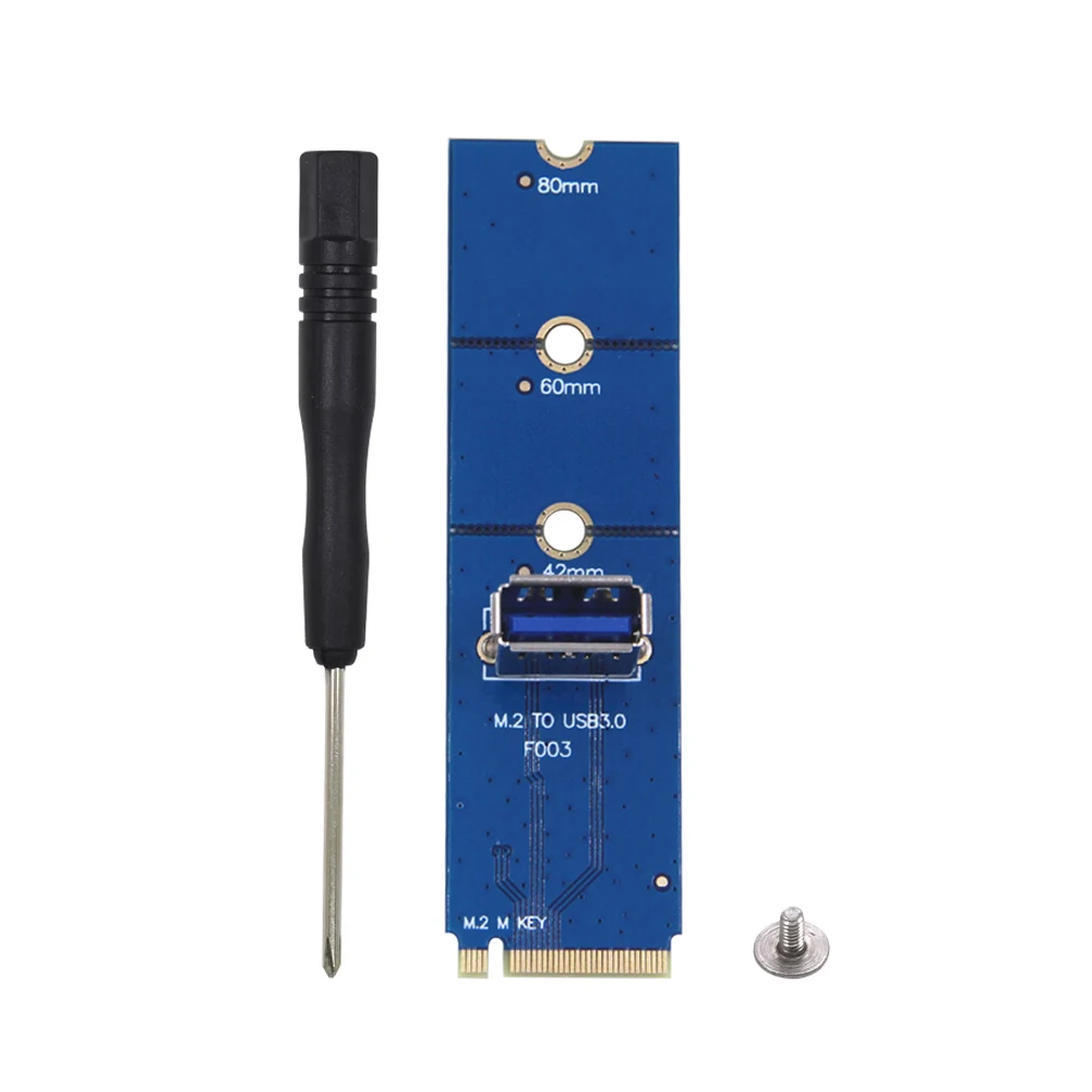 

Transfer Card Extender Converter M.2 to USB 3.0 Adapter M2 M Key to USB 3.0 Female for Mining PCIe X4 Riser Card