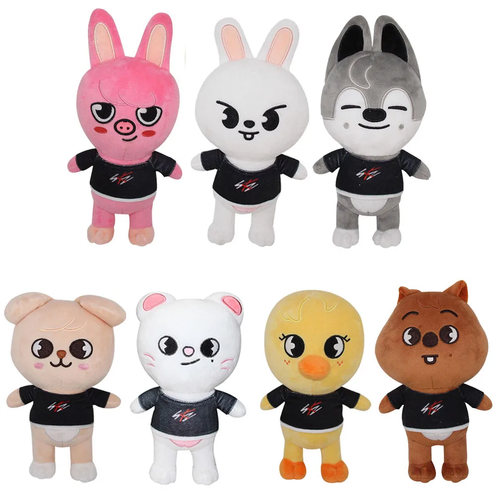 

Skzoo-peluches de animales de dibujos animados para niños y adultos, juguetes de peluche de 26cm, muñeca Bbokari Leebit Wolf Cha