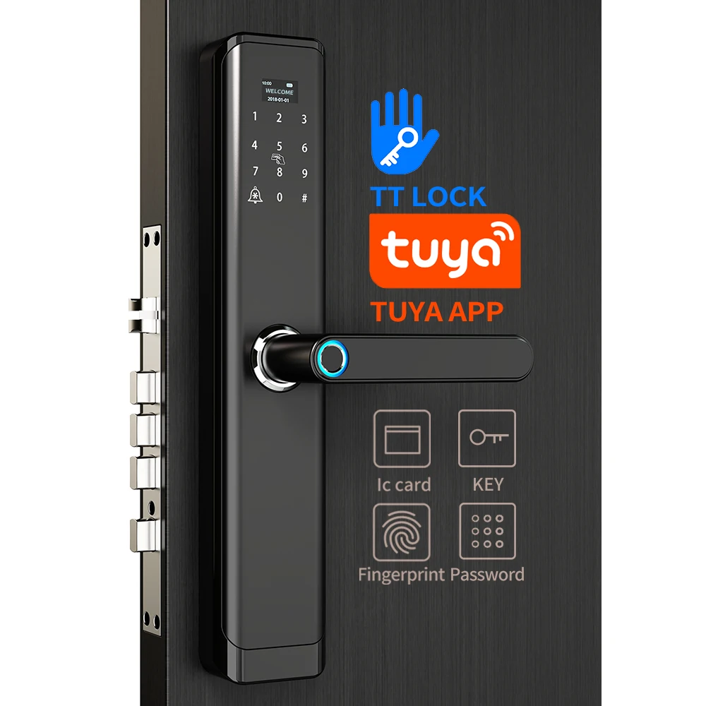 Дверной смарт-замок TOPTEQ C19 с Биометрическим распознаванием отпечатков пальцев