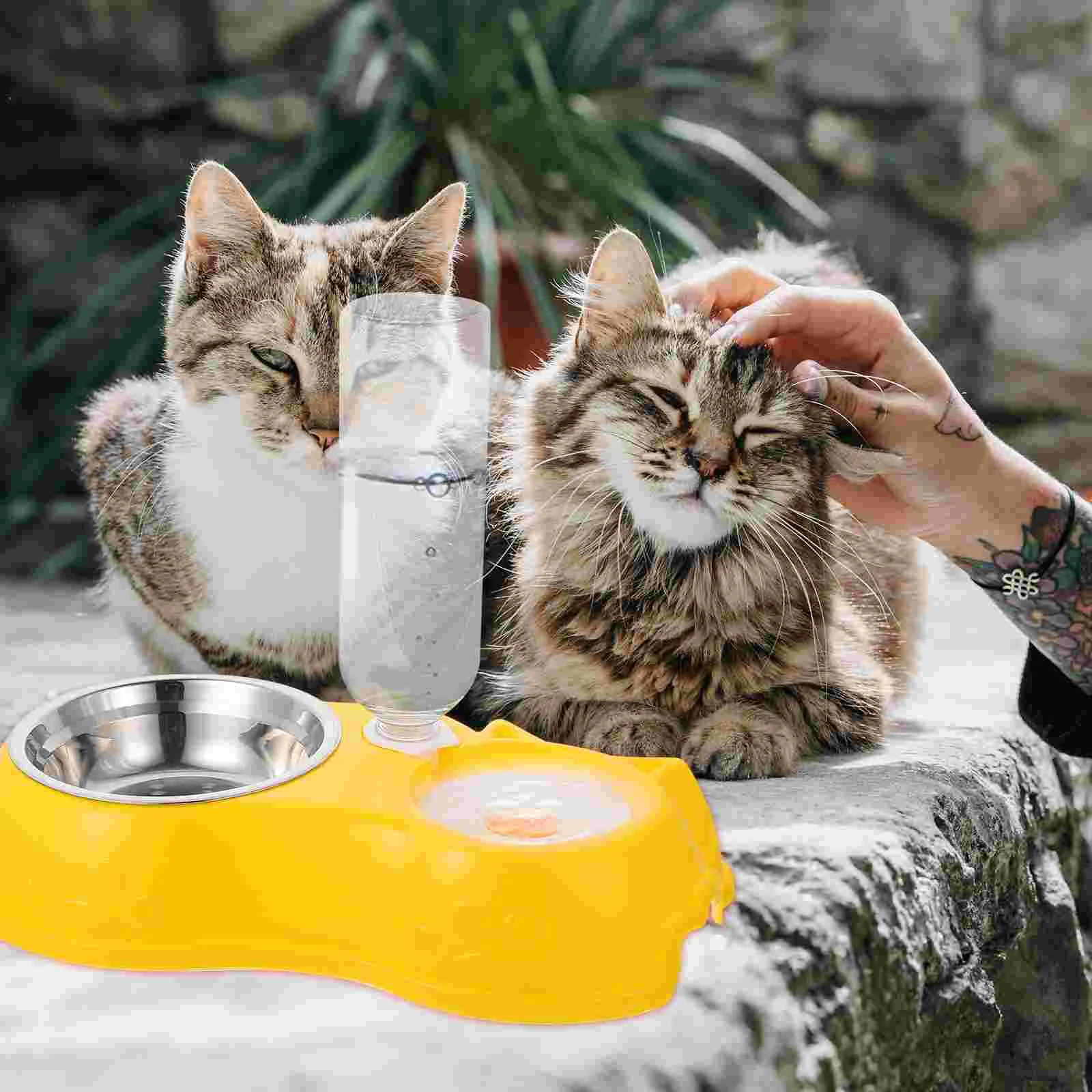 Кормушка двойная миска для кормления диспенсер воды домашних животных