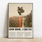 GX061, фото Тревиса Скотта, книга с надписью I can Fly, фотография на холсте, картина на стену, картина для гостиной, домашний декор