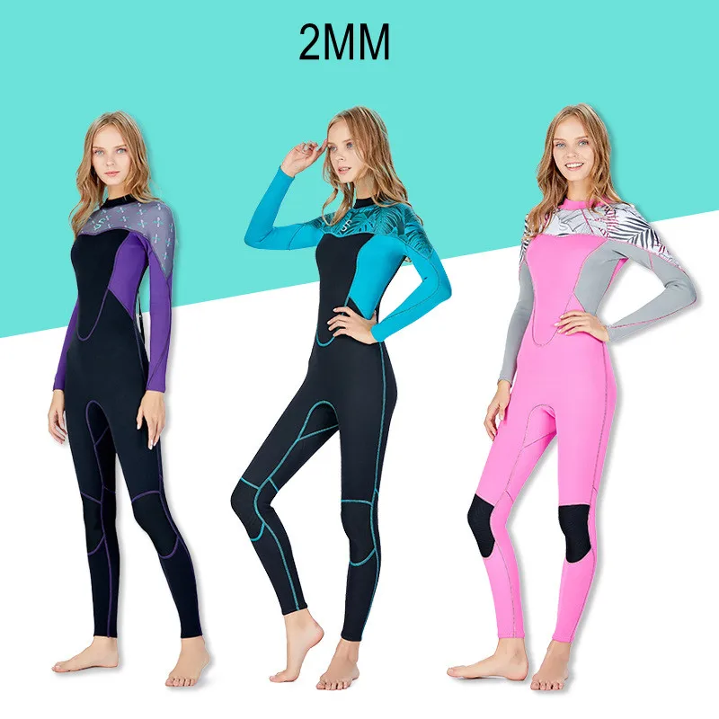 2MM Scuba Surfing Swim Kayaking Water Sport WetSuit Clothes For Women Neoprene Keep Warm Waterproof Snorkeling Hunt Diving Suit