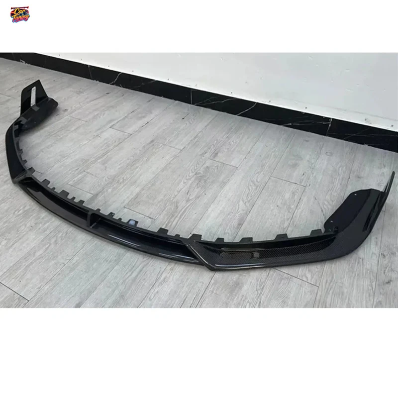 Фото Передний сплиттер-спойлер Velon Style из карбона для Porsche 992 911 (стандартный бампер, 2019 г. и новее)