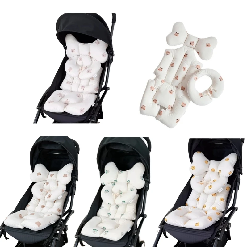 

Cartoon Print Baby Stroller Cushion Comfortable & Supportive Pad set