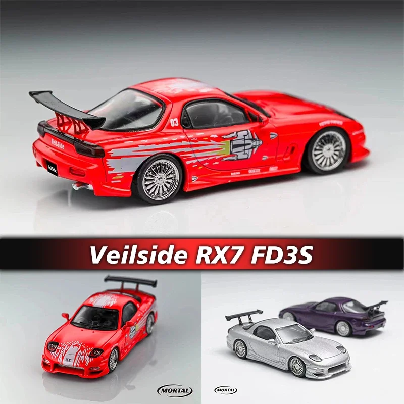 Коллекционные миниатюрные игрушки модель автомобиля RX7 FD3S Фортуна FNF DOM'S 1:64