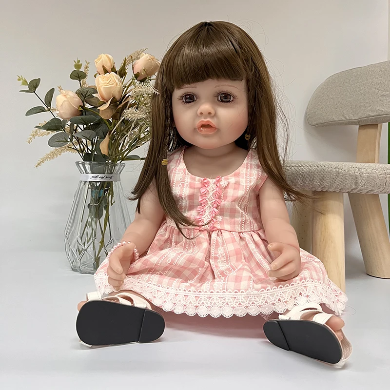 

55CM Soft Full Silicone Reborn Baby Doll Toys KEIUMI Real Touch Finished Betty Bebe Doll Toys Kids Birthday Gift