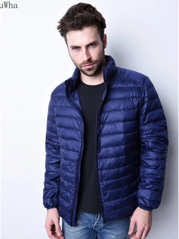 New Winter Clearance Light Down Jacket Men'sShort Slim Ultra-thin Youth Middle-aged Super Light Down Jacket  Puffer Jacket Men