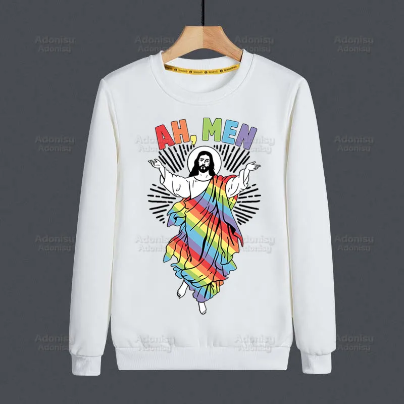 

Jesus Funny LGBT Hoodies Women/Men Fashion Rainbow Pride Hooded Lesbians Gay Bisexuals Sweatshirt Hot Sale Casual Clothes