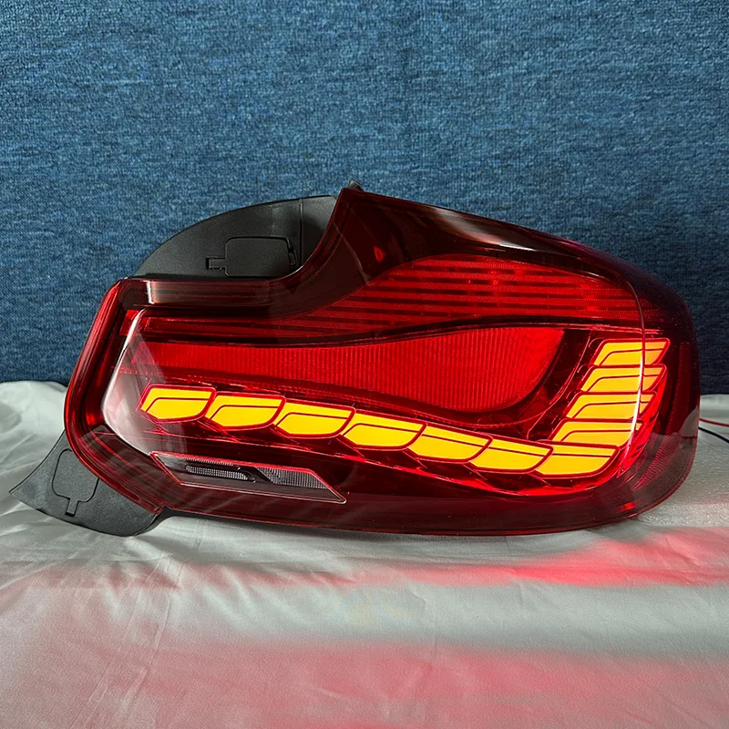 Фото J ONE Подходит для задних фонарей BMW M2 F87, 2 серии F22 F23 220I 225 228 M2C, модернизированные OLED-фонари GTS с эффектом рыбьей чешуи. №3