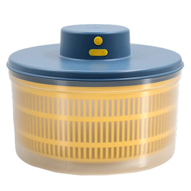 

BMDT-Electric Salad Spinner - Lettuce Vegetable Dryer, USB Rechargeable, Quick Drying Lettuce Fruit Spinner With Bowl