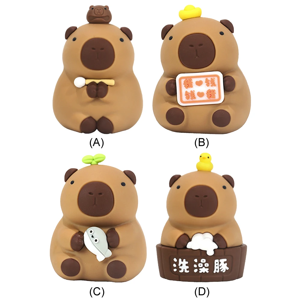 Симпатичная статуя капибара кукла снимает стресс симуляция животных игрушка