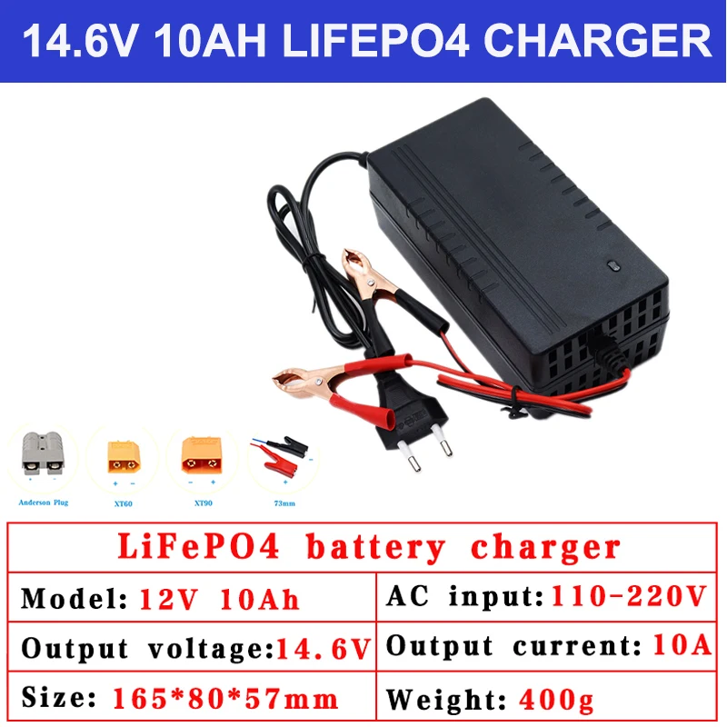 

Liitokala 14.6V/12.8V 10A Lifepo4 Charger 110-220V 4S 12V High Power Charger For Lithium iron Phosphate Battery Pack