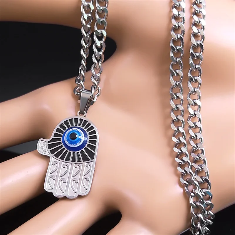 Турецкое ожерелье Hamsa с изображением сглаза для женщин и мужчин исламские