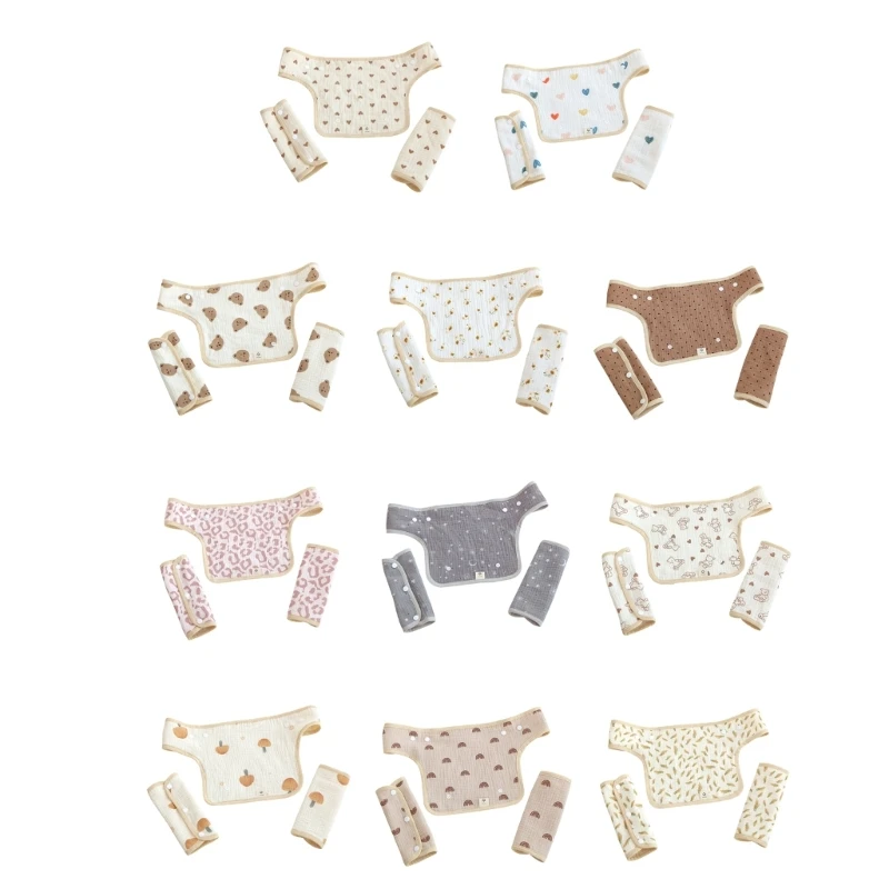 

Newborn Hip Bibs Set Boys Girls Props Bandana Feeding Burp Cloth