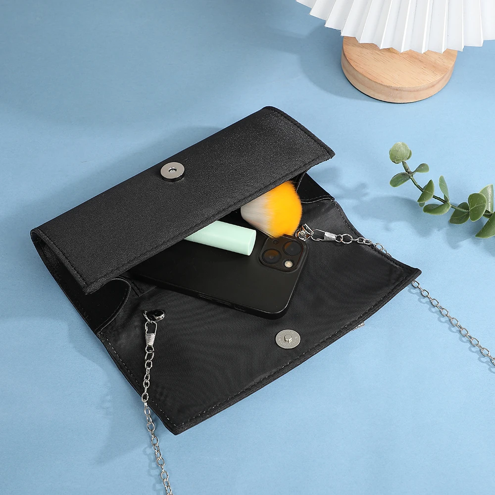 Высококачественный Однотонный Вечерний Клатч Со Стразами И Бантом Модный Дизайн