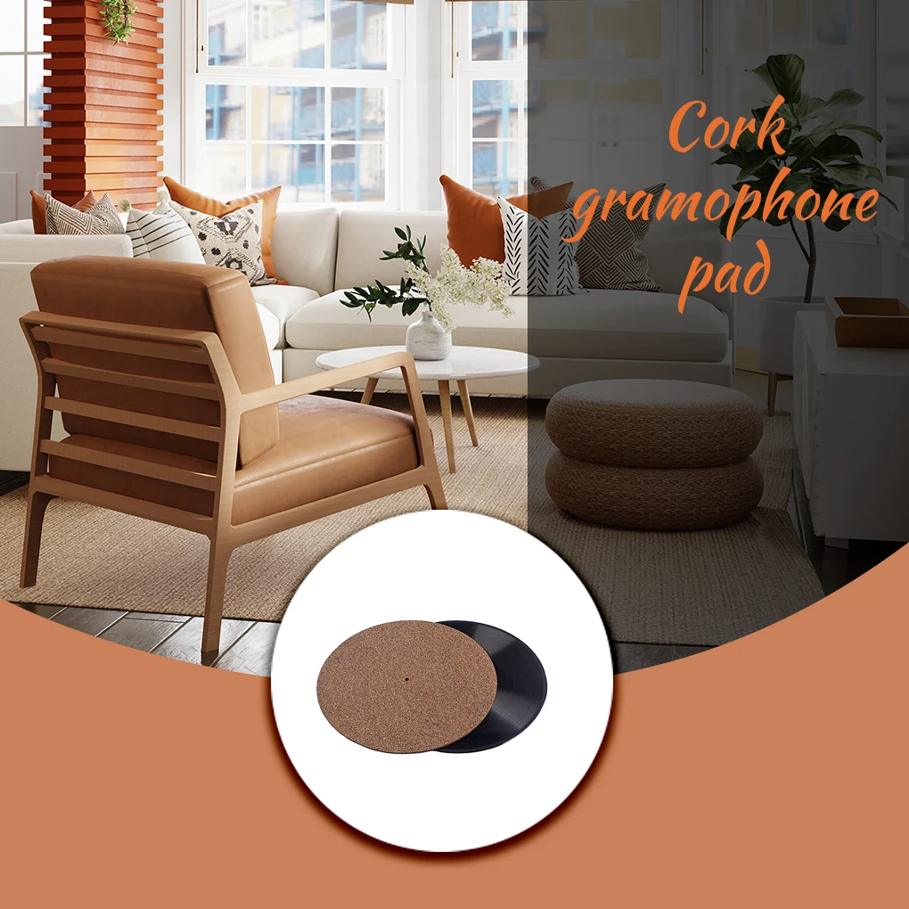 

Пробковый коврик для поворотного стола, многоразовые аксессуары для домашнего магазина музыки