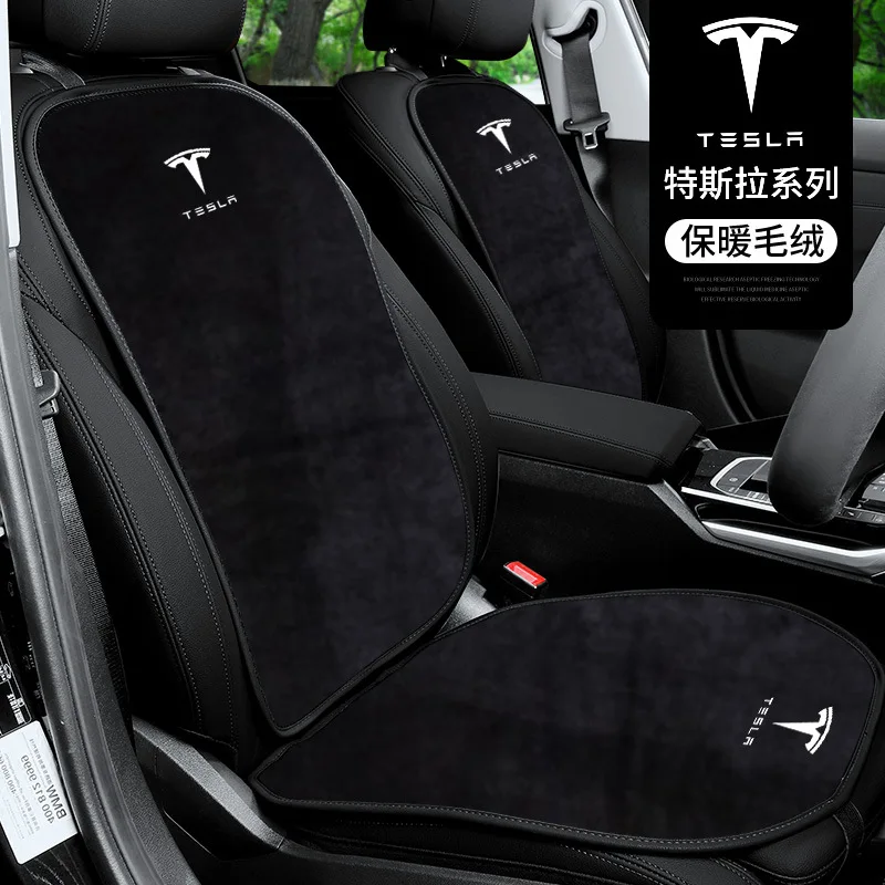 

Tesla Car Seat Cover Winter For Model S X 3 Y 2022 Accessories Auto Backrest Cushion Car Interior Lumbar Pad Vehicle Supplies