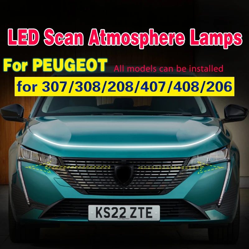 1 шт. светодиодный автомобисветильник светодиодные дневные ходовые огни для Peugeot