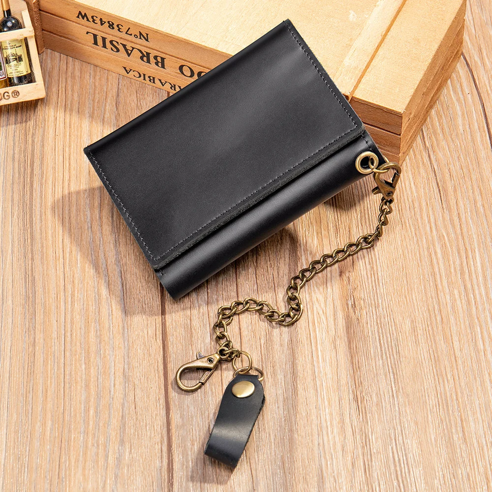 

Короткий кошелек для мужчин, тройной складной держатель для карт, модный мужской длинный бумажник с монетницей, мужской короткий кошелек