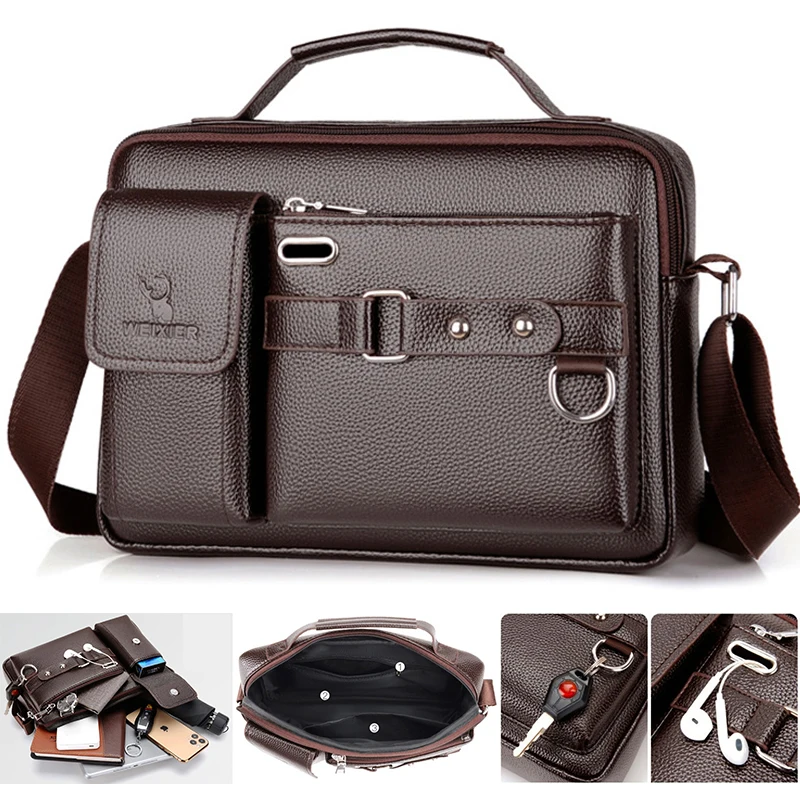 

Body Crossbody Pack Cross Messenger Bag For Waterproof Travel Anti-theft Male Handbag Bags Tote Leather Shoulder Business Men