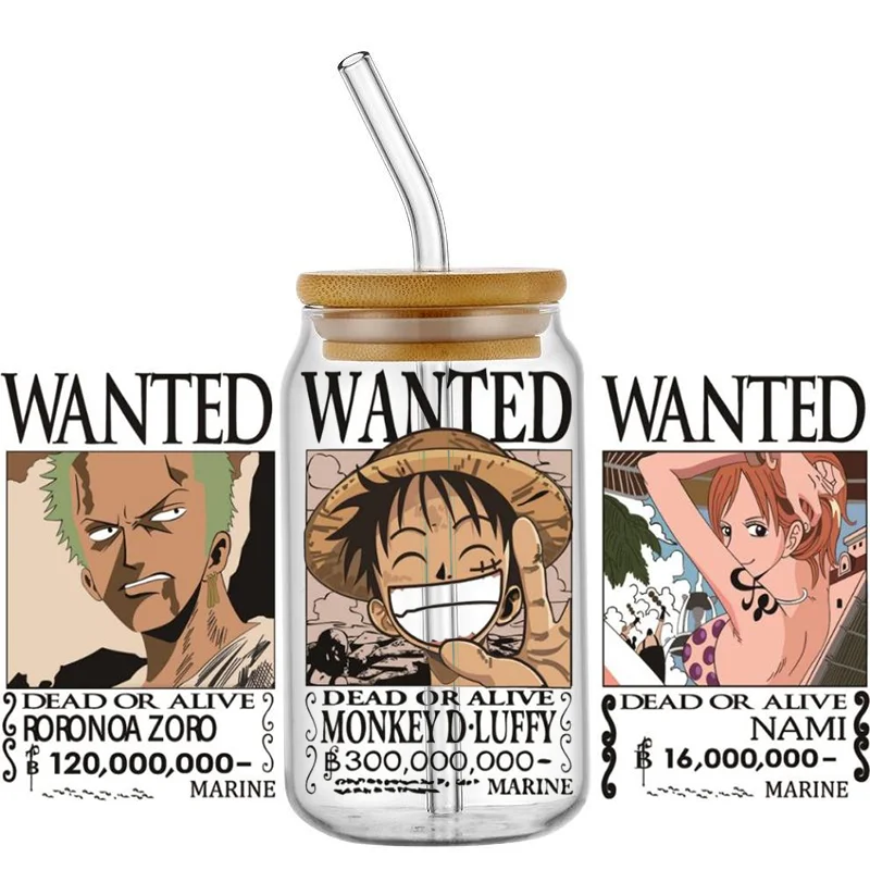 MINISO японская анимация весь дизайн UF DTF переводные наклейки для стеклянных чашек