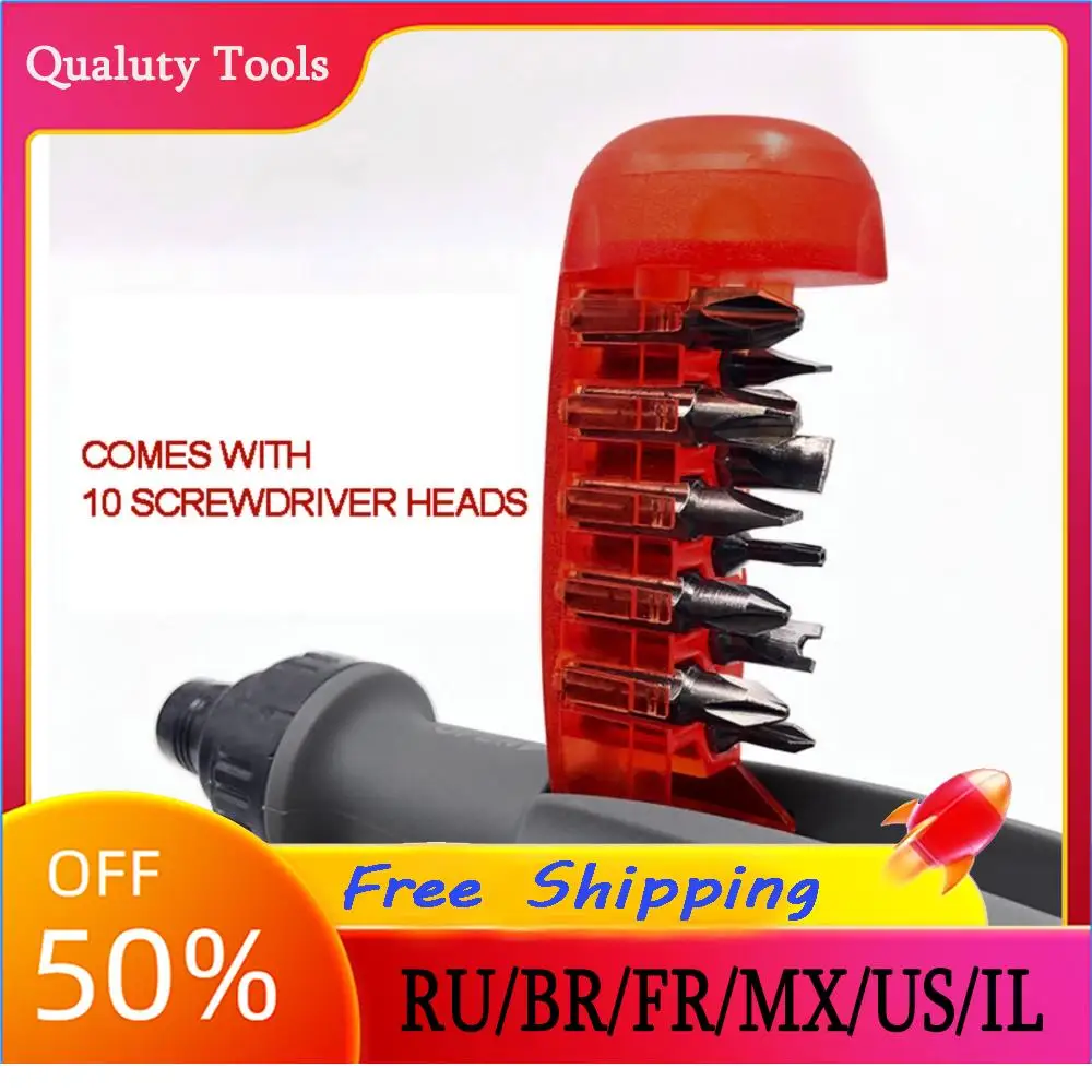 

Creative 11 In 1 Ratchet Screwdriver Multifunctional Precision Foldable Combo bits Screw Driver Telescopic Repair Hand Tools