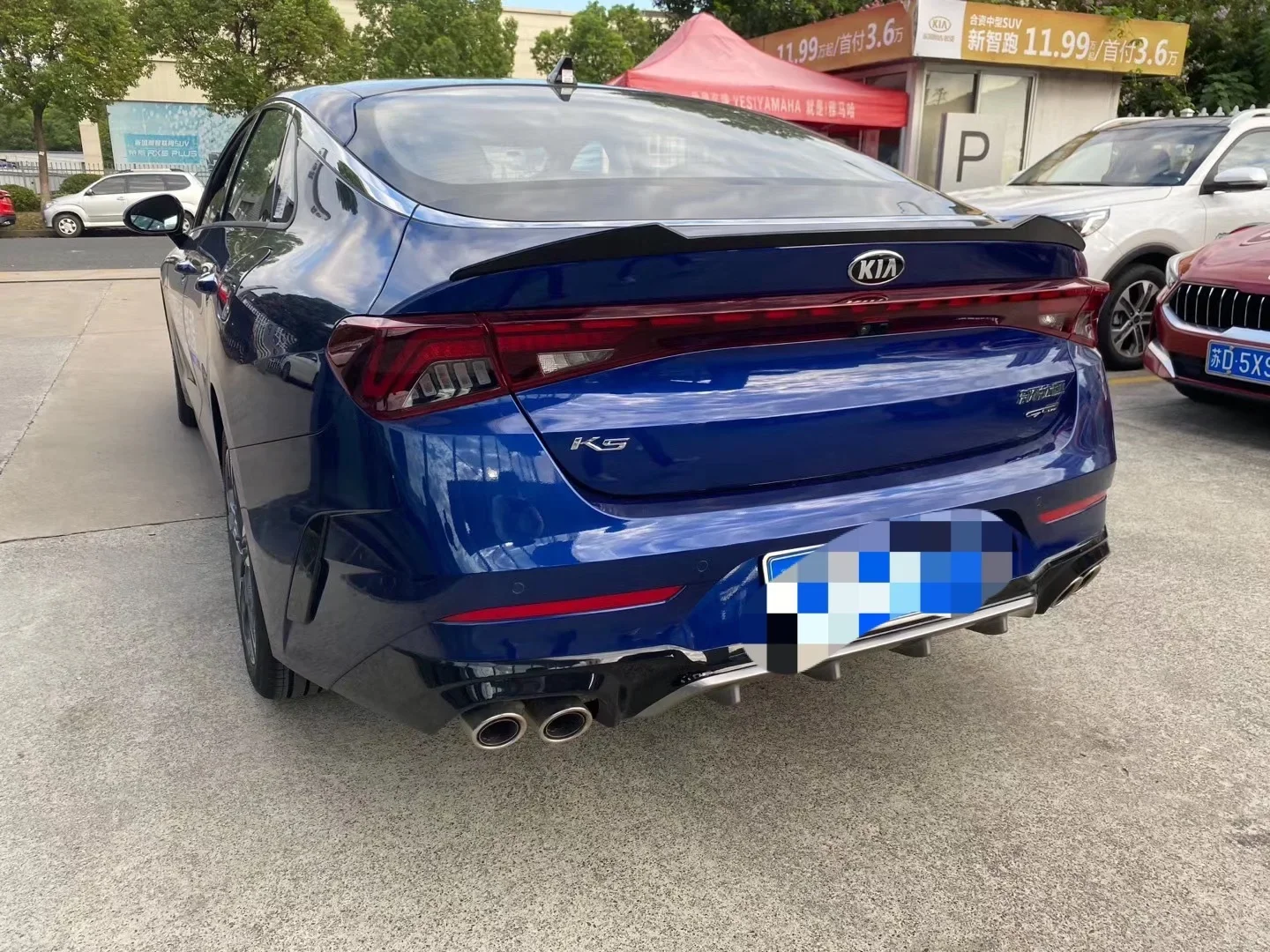 Фото Спойлер для нового KIA K5 Optima (DL3) 2020-2021, высококачественный задний спойлер V-образной формы, аксессуары, комплект обвеса. №1