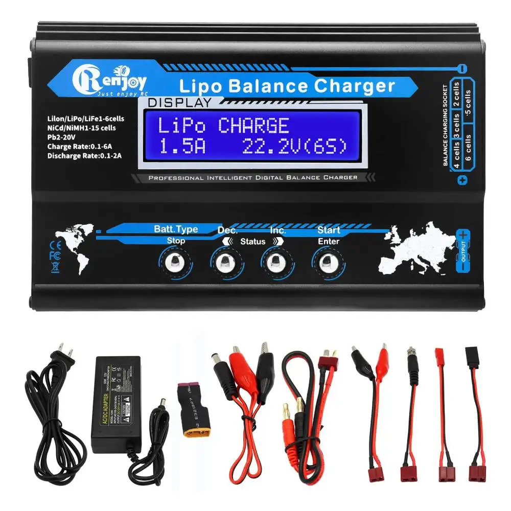 B6 Balance Charger Разрядное устройство RC Автомобильное зарядное с блоком питания