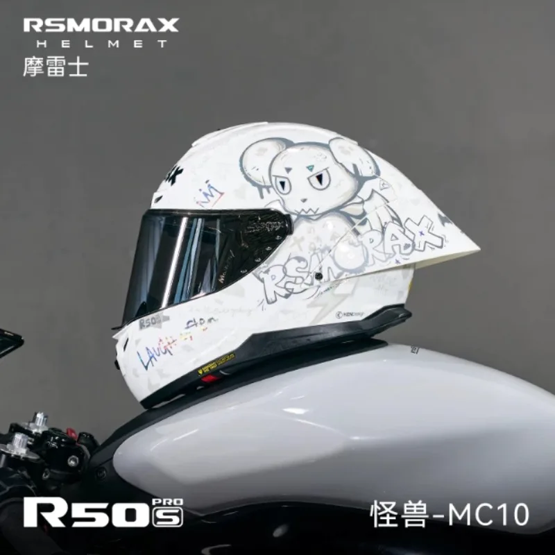 Фото Мотошлем RSMORAX R50S Pro для женщин, полнолицевой, с большим спойлером, для шоссейных гонок, легкий №3