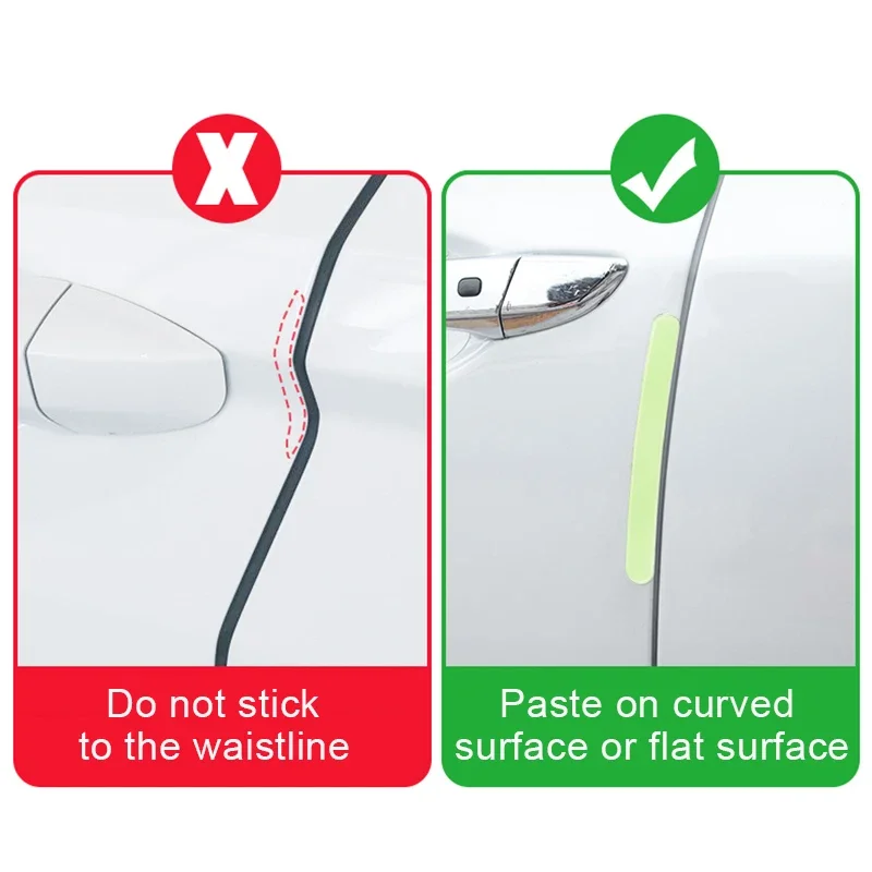 4 шт. светящиеся наклейки на бампер автомобиля с защитой от царапин для BYD Badge F3 G6 S6