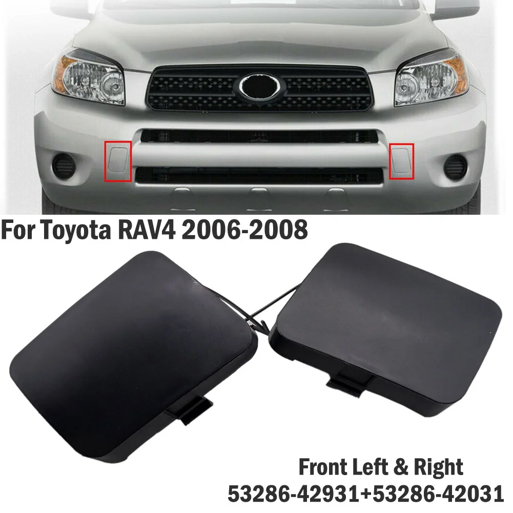 

Tow Hook Cover Cap Towing Eye Cap 1 Pair 2 Pcs Cover Cap For Toyota Front Left Right Bumper Front/Right/Left New