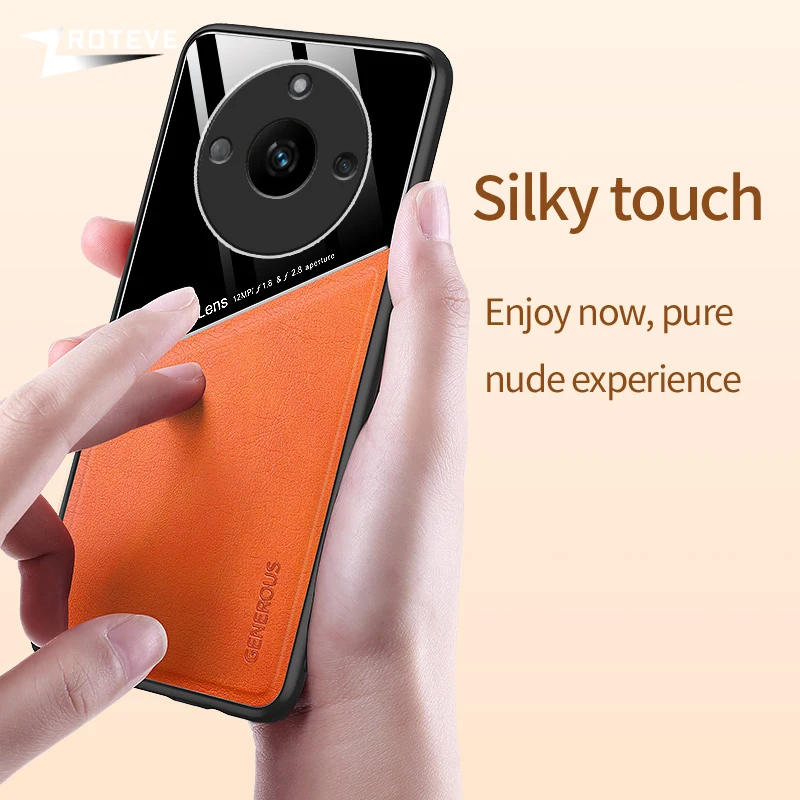 Для Realme11 Pro + Чехол Zroteve из искусственной кожи Автомобильный магнитный жесткий