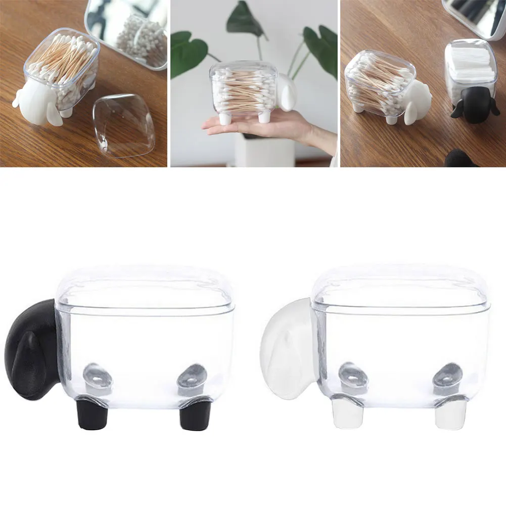 

Household Small Sheep Storage Tank Plastic Desktop Storage Box Toothpick Cotton Swab Storage Organizer Plastic Box Organizer Box