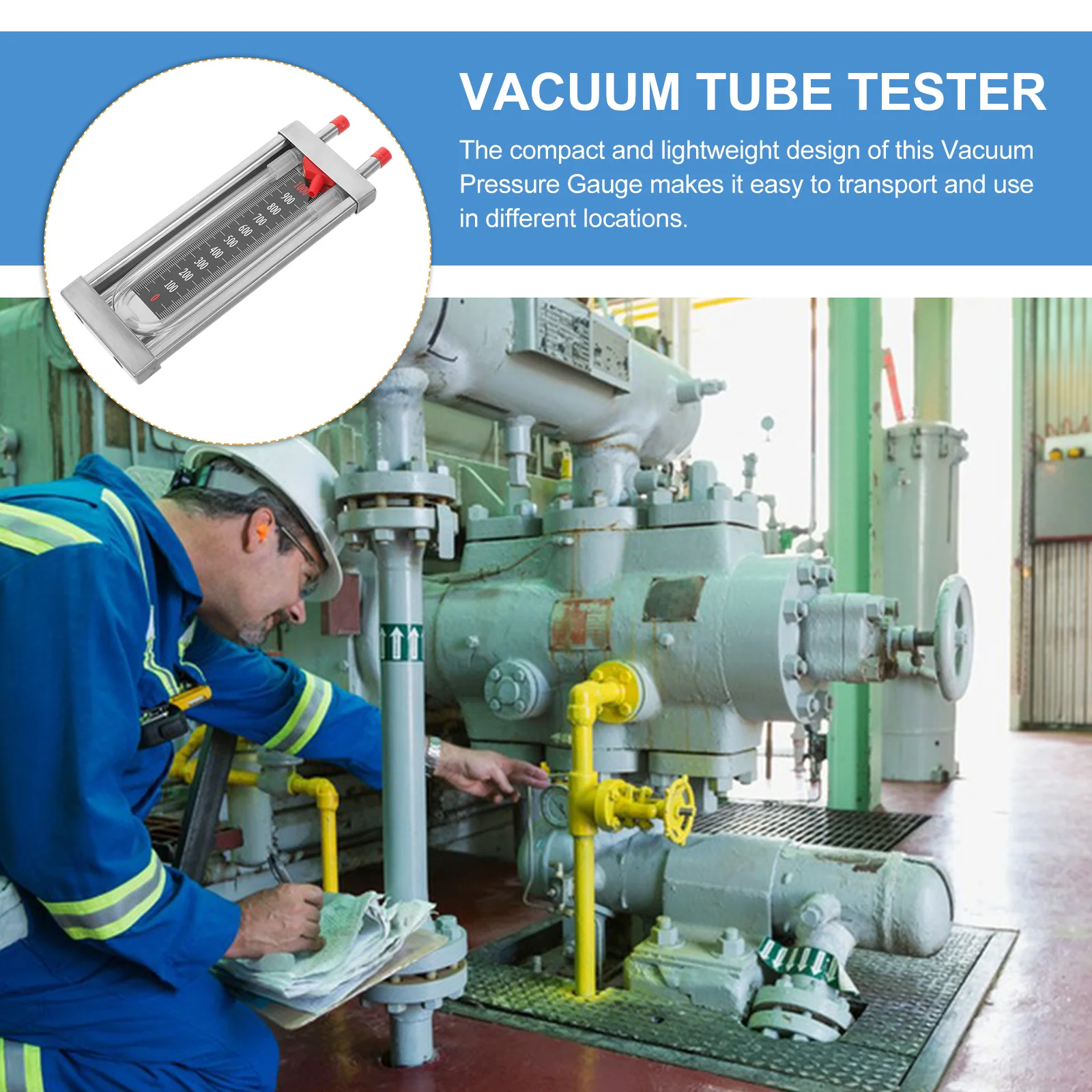 U-shaped Pressure Gauge High Accuracy Manometer Tube Vacuum Differential for Home Sensor