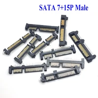 1pcs sata 715p 22pin interface socket ssd solid state drive male connector seat sinking plate patch type