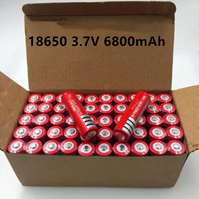 

100% original 18650 battery 3.7V 6800mAh rechargeable liion battery for Led flashlight Torch batery litio battery+ Free Shipping