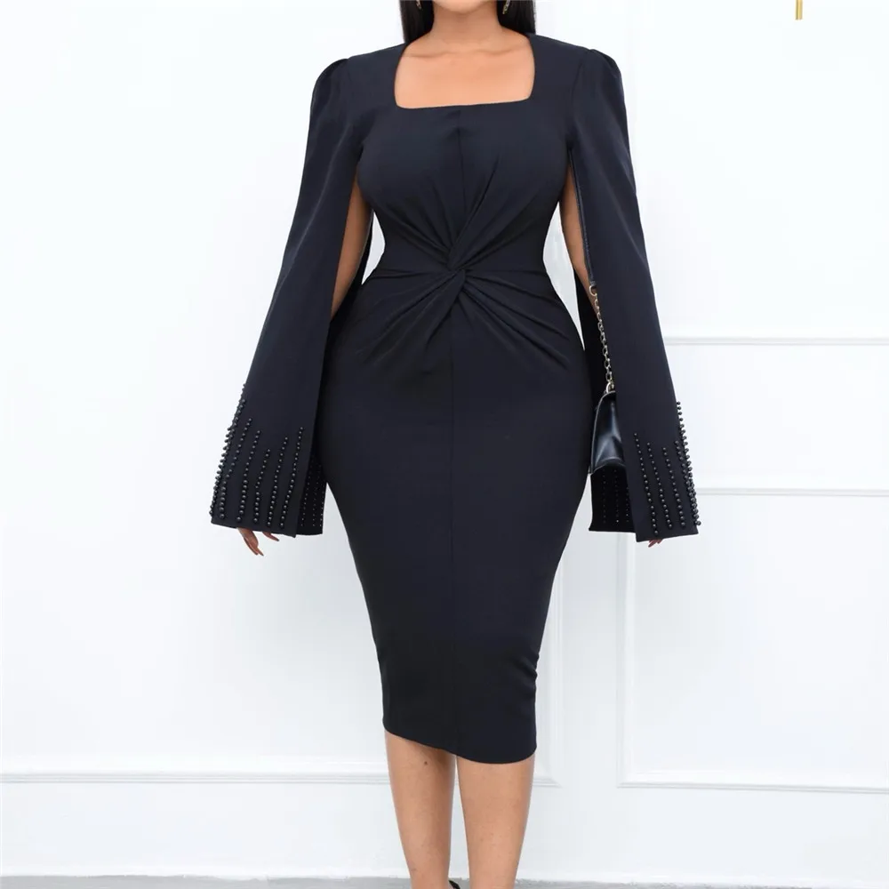 

Women Dress Fashion Casual Long Sleeve Zipper Patchwork Pullover Solid High Waist Loose Round Neck Spring Fall Pencil Dresses