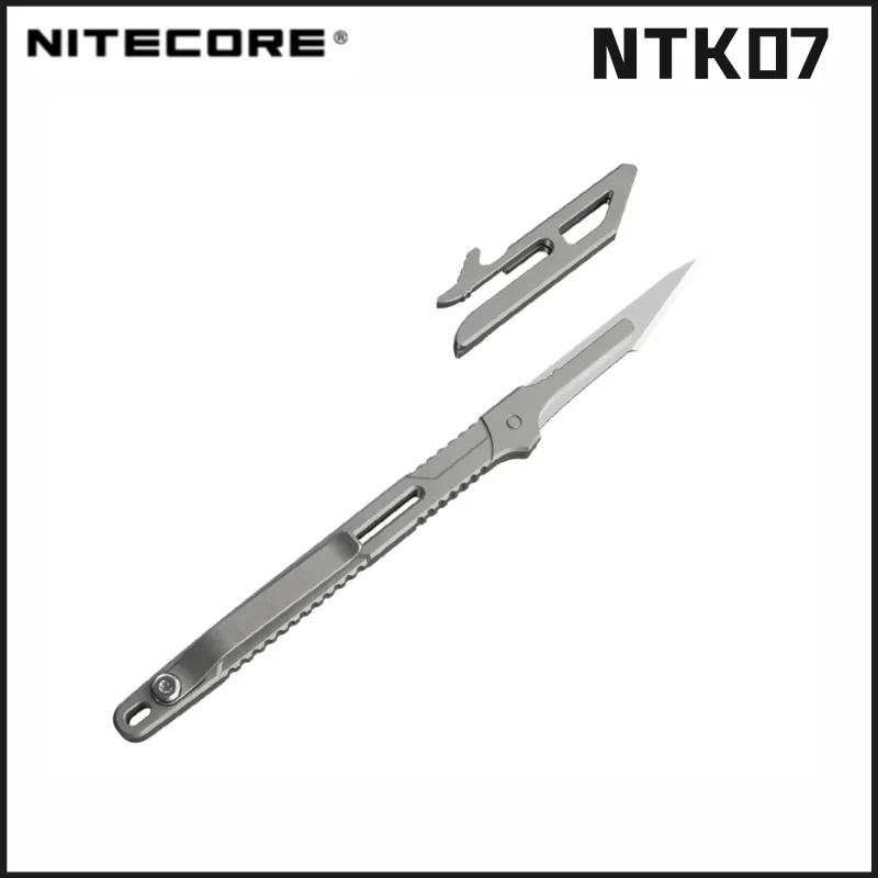 

Nitecore NTK07 titanium alloy integrated knife, made of titanium alloy Ultra-Slim Lightweight Mini Portable Survival Hunting EDC