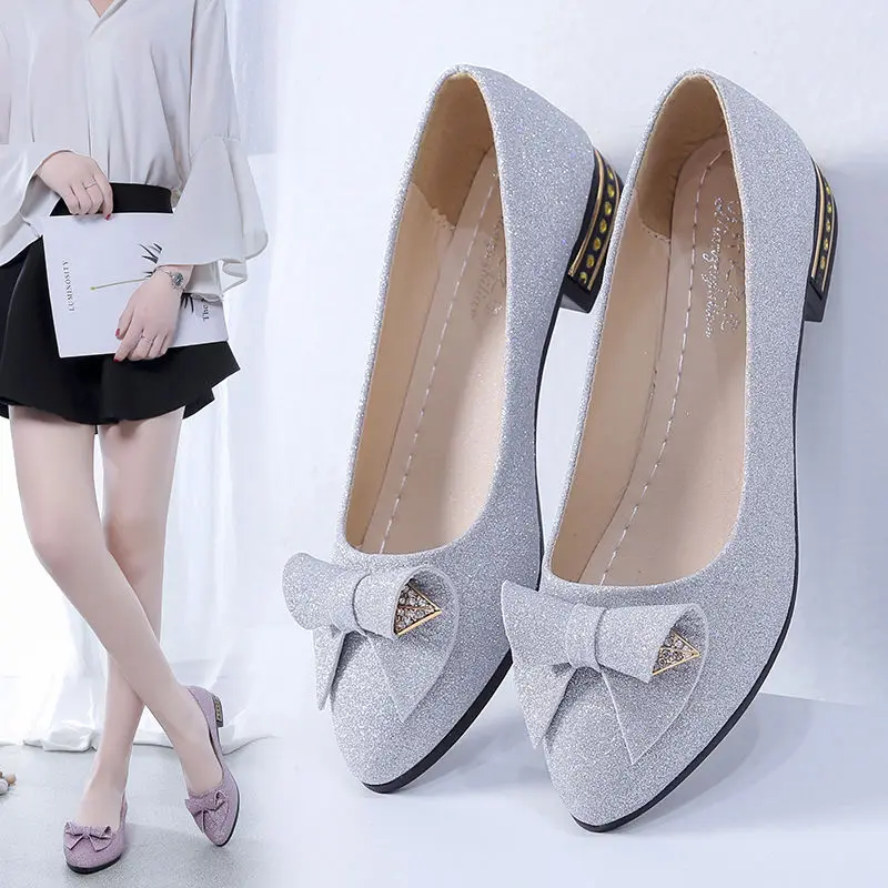 Elegant Ballet Flats Bling Luxury Brand Shoes Women Summer Comfortable Slip on Loafers Ladies Daily Party Shoes Zapatos De Mujer